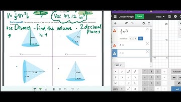 Finding the Volume of a Cone using Desmos