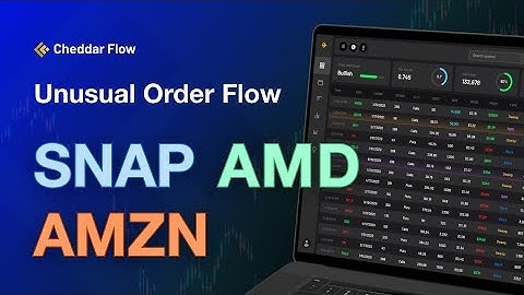 Tracking Unusual Options Order Flow - SNAP, AMD, AMZN