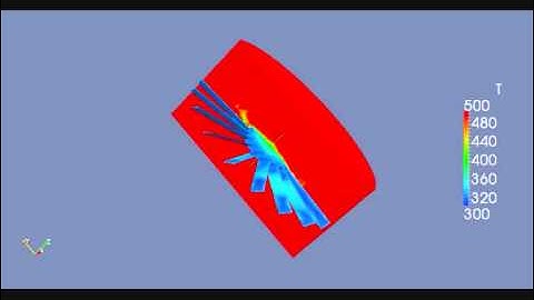 3D modeling flow fan temprature (fluid=air and solid=iron) with openFoam