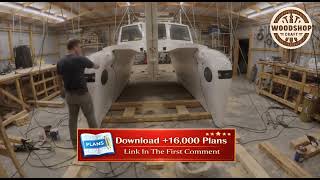 Extreme Lightweight Catamaran Build From Scratch with Plans