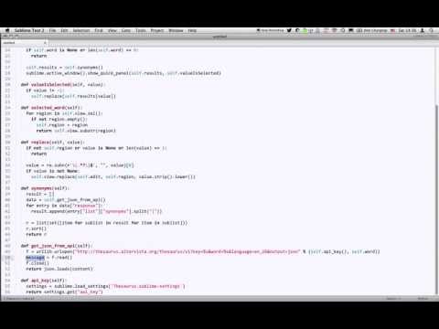 Sublime Thesaurus Plugin