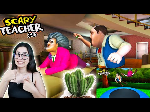 SCARY TEACHER 3D DELİ ÖĞRETMEN MACERASI  YENİ BÖLÜM TRAMBOLİN EYLÜL LAL