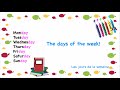 Anglais dbutant  les jours de la semaine en anglais  days of the week in english