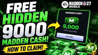 FREE HIDDEN 9000 MADDEN CASH HOW TO CLAIM Madden Mobile 27