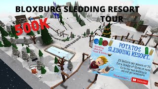 Touring My HALF A MILLION Dollar Ski/Sledding Resort | Roblox Bloxburg