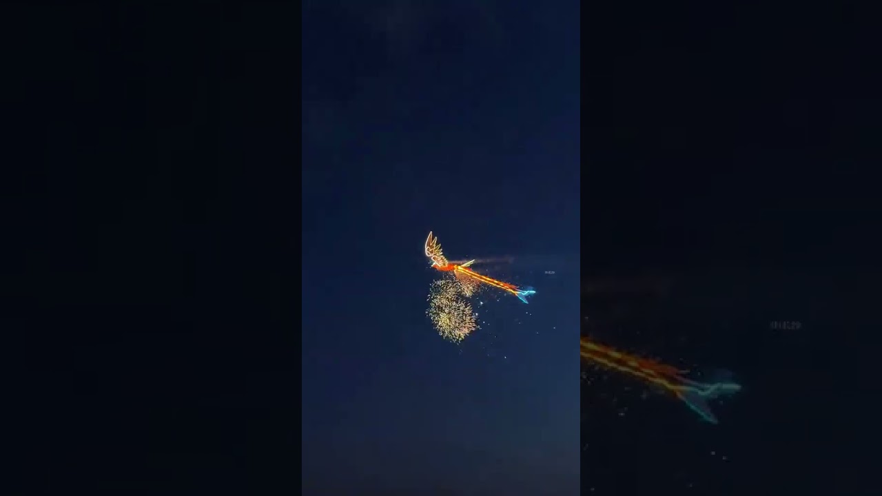 Phoenix with Fireworks