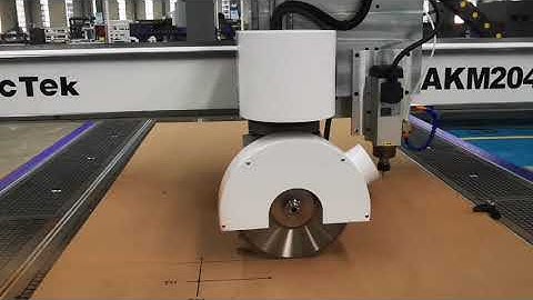 Acctek  cnc router machine AKM2040 with cutting saw