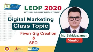 LEDP  Digital Marketing Class Topic Fiverr Gig Creation & SEO