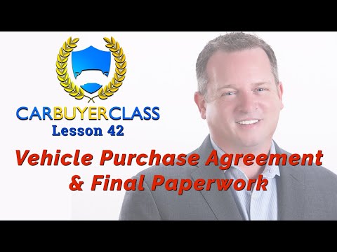 Video: Where To Find A Sample Car Purchase Agreement