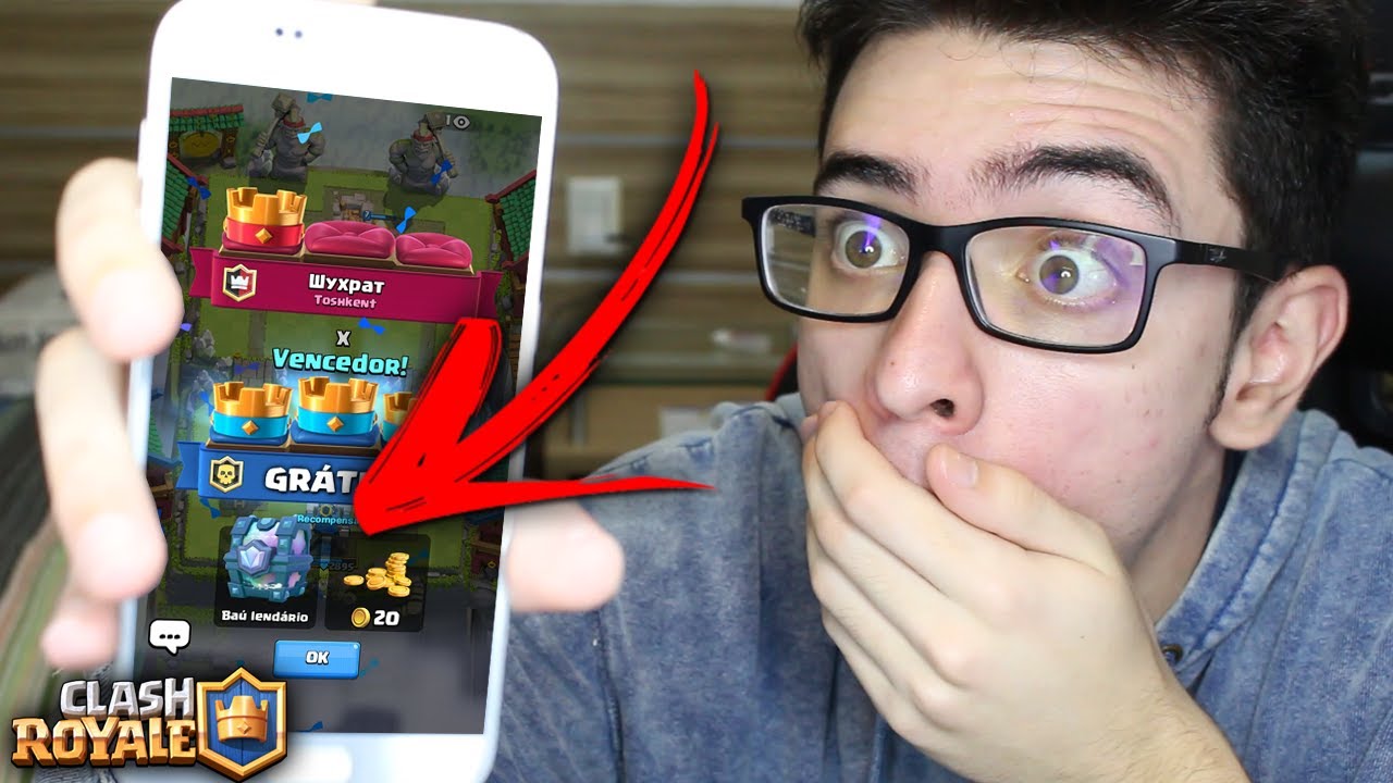 flakes power clash royale NÃO ACREDITO QUE GANHEI UM BAÚ LENDÁRIO GRÁTIS NO CLASH ROYALE!!!!
