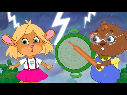 🐰  Забезу. Уши с хвостиком 🐵 – Серия 23 – Мне не страшно ⛈️ – Мультфильм для малышей о дружбе