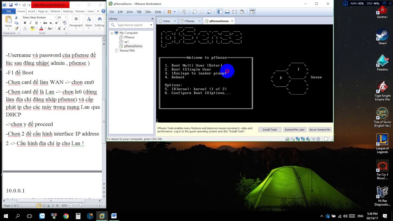 C i t PfSense Tr n VMWare Install PfSense In VMWare YouTube