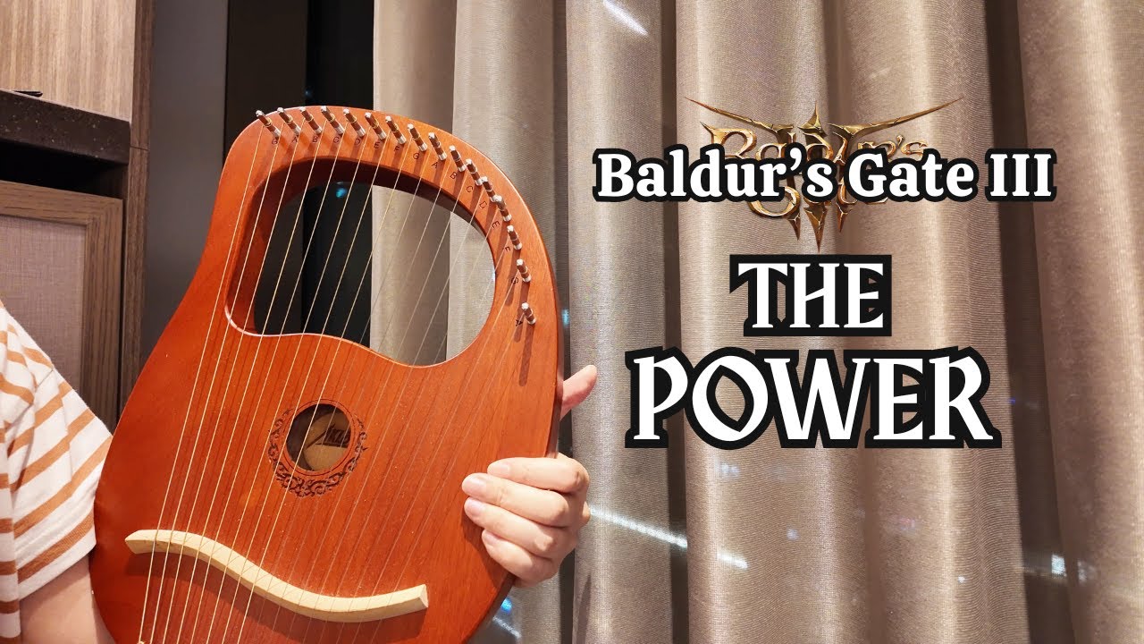 The Power (Baldur's Gate 3) Lyre Harp Cover with Notes