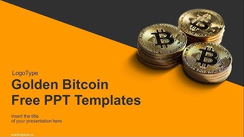 Golden Bitcoin PowerPoint Presentation Template | wowTemplates | SlidesGeek