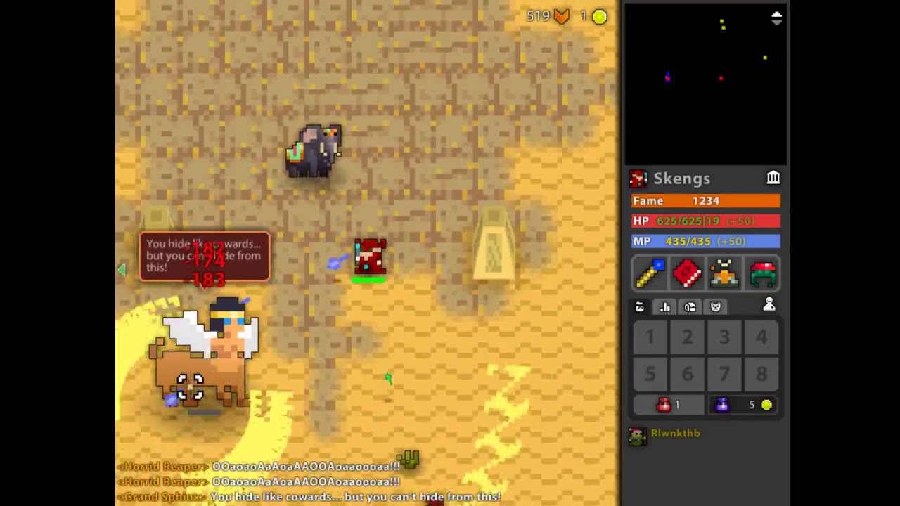 white bag rare item drop from sphinx on rotmeg rotmg realm techmech and ghzd caught hacking