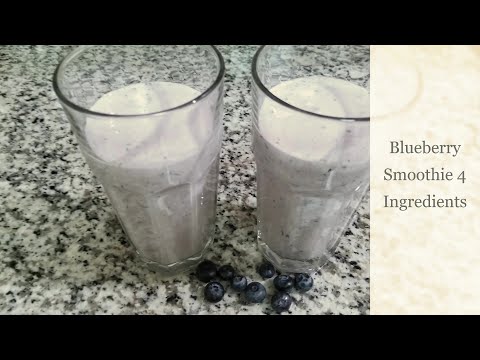 Blueberry Smoothie Recipe For 2 | Only 4 Ingredients