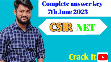 Csir Net June 2023 | Answer Key and Response Sheet Complete Analysis