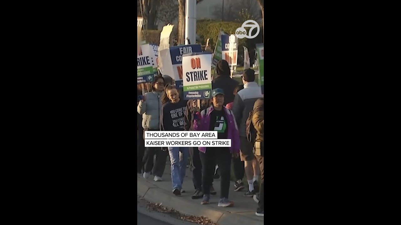 Thousands of Bay Area Kaiser workers hit the picket lines amid strike ...