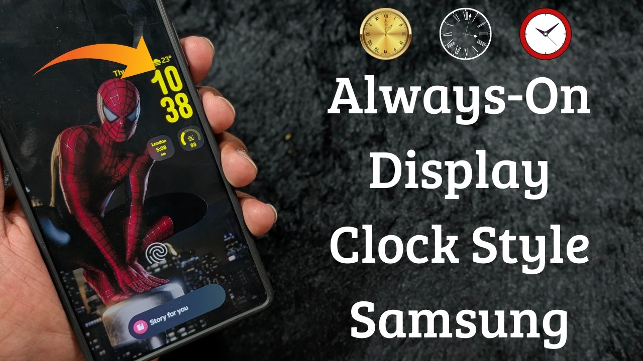 Always On Display Clock Style | Change AOD Clock on Samsung Galaxy [One ...