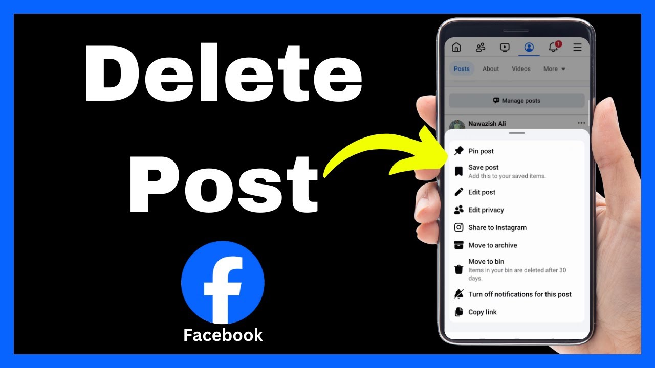 How To Delete A Facebook Post - Quick Tutorial - YouTube