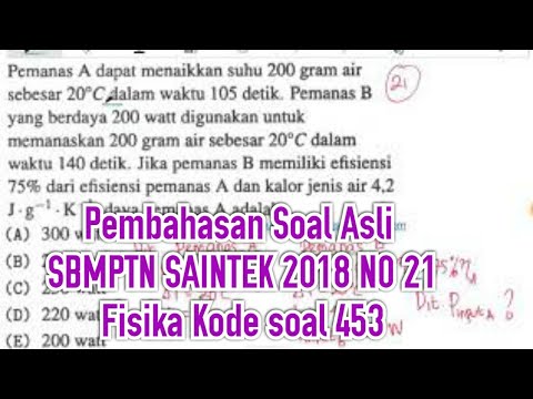 Pembahasan Sbmptn Saintek 2018 No 21 Fisika Kode Soal 453 Youtube