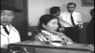 North Korean pilot Kum Sok No meets her mother in Seattle, Washington. HD Stock Footage