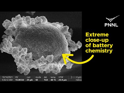 Extreme close-up of battery chemistry
