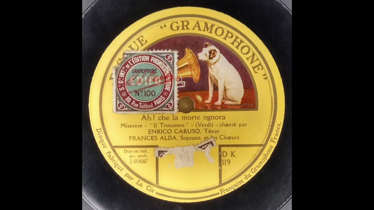 Caruso and Alda - Miserere, Il trovatore (Verdi) 1910