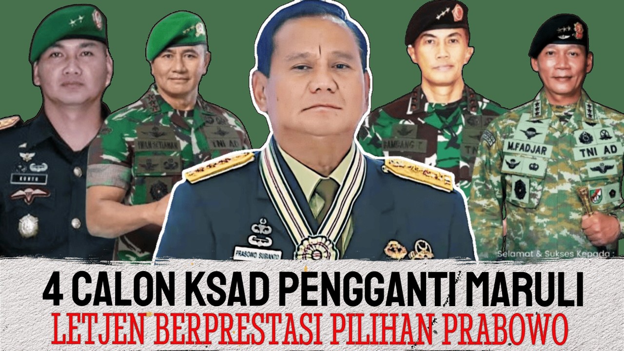ADA PERAIH ADHI MAKAYASA ! INILAH 4 JENDERAL BINTANG 3 KANDIDAT KUAT KSAD PILIHAN PRABOWO