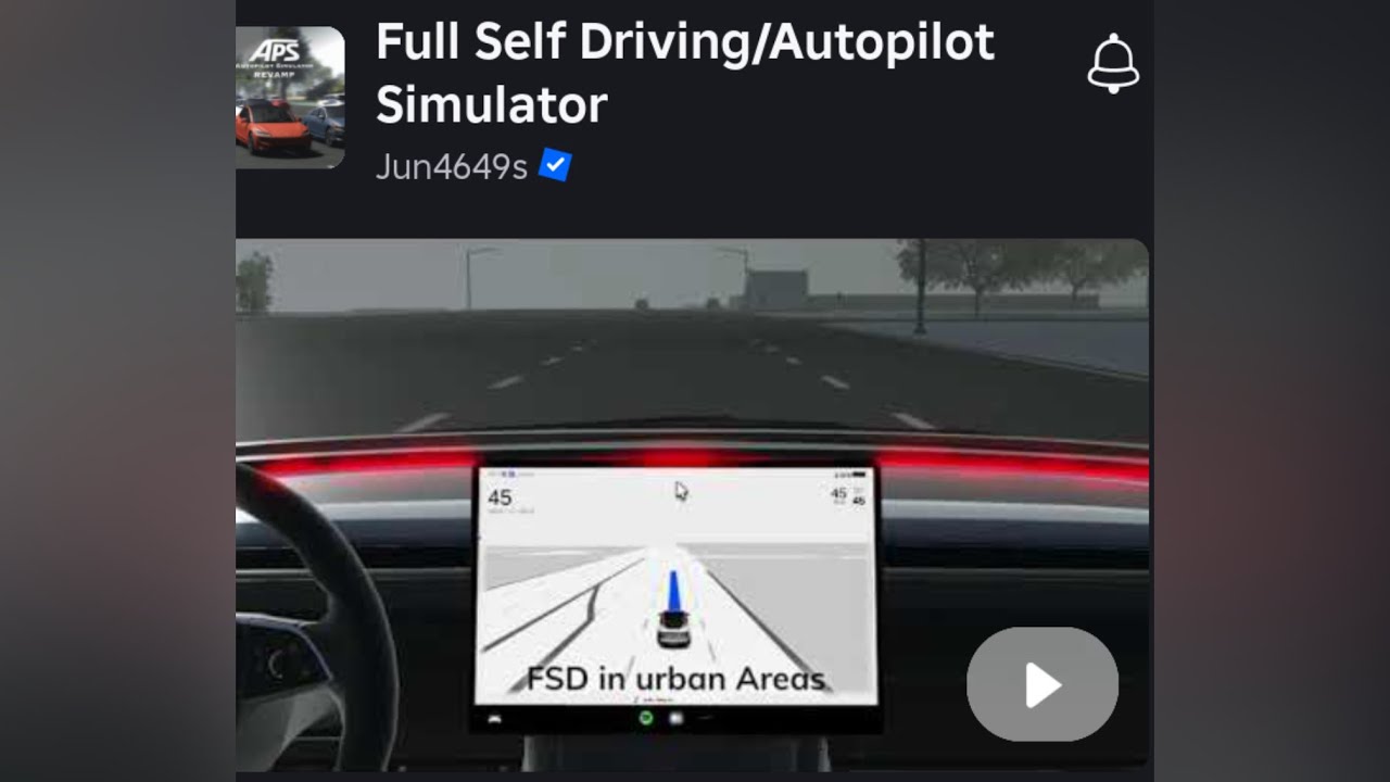 Auto Pilot Simulator Playing Full Self Driving/Autopilot Simulator on Roblox - YouTube