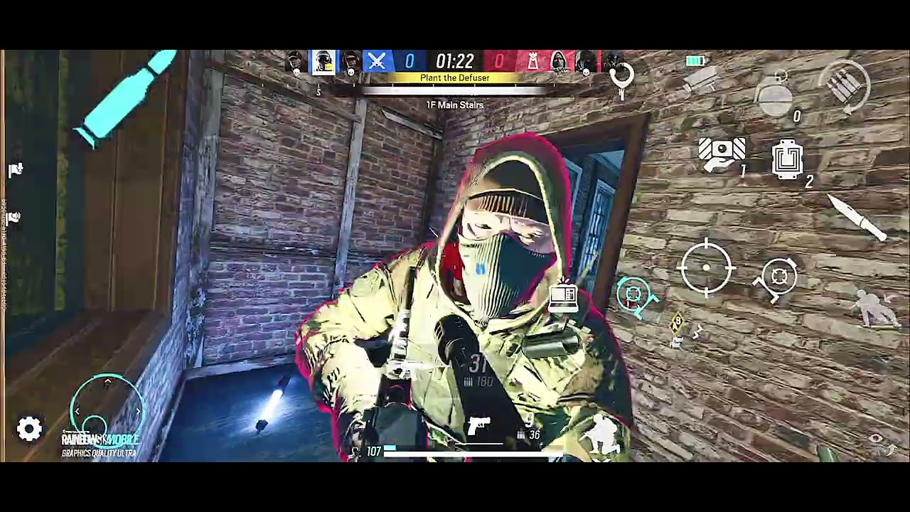 R6 mobile 🔫 Hip fire clutch #mobilegame #rainbowsix #siege # ...