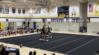Owings Mills JV Cheer Team at Perry Hall Winter Counties 2023