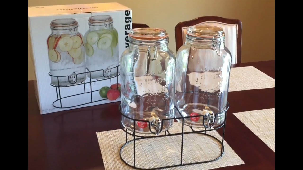 Mason Jar Glass Drink Dispenser