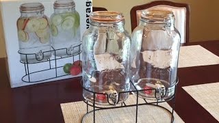 1.5GAL Double Mason Jar Glass Beverage Dispenser Review