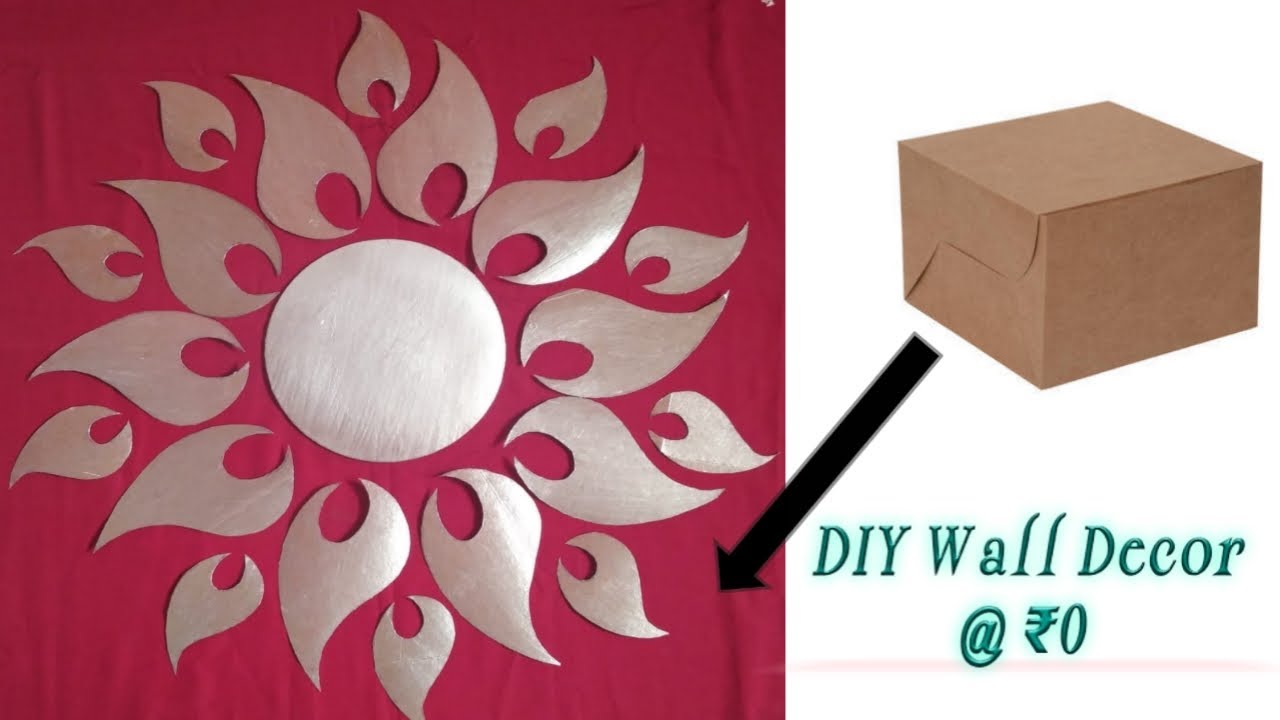 Amazing DIY Wall Decor/ How to make a wall decor/ Silver Sun/ ₹ 0