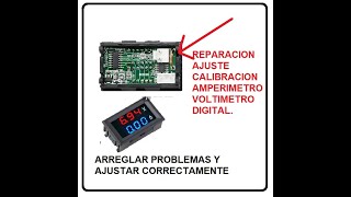 CALIBRAR REPARAR AJUSTAR VOLTIMETRO AMPERIMETRO CHINA ALIEXPRESS EBAY MODELO M3430 LECTURA PRECISION