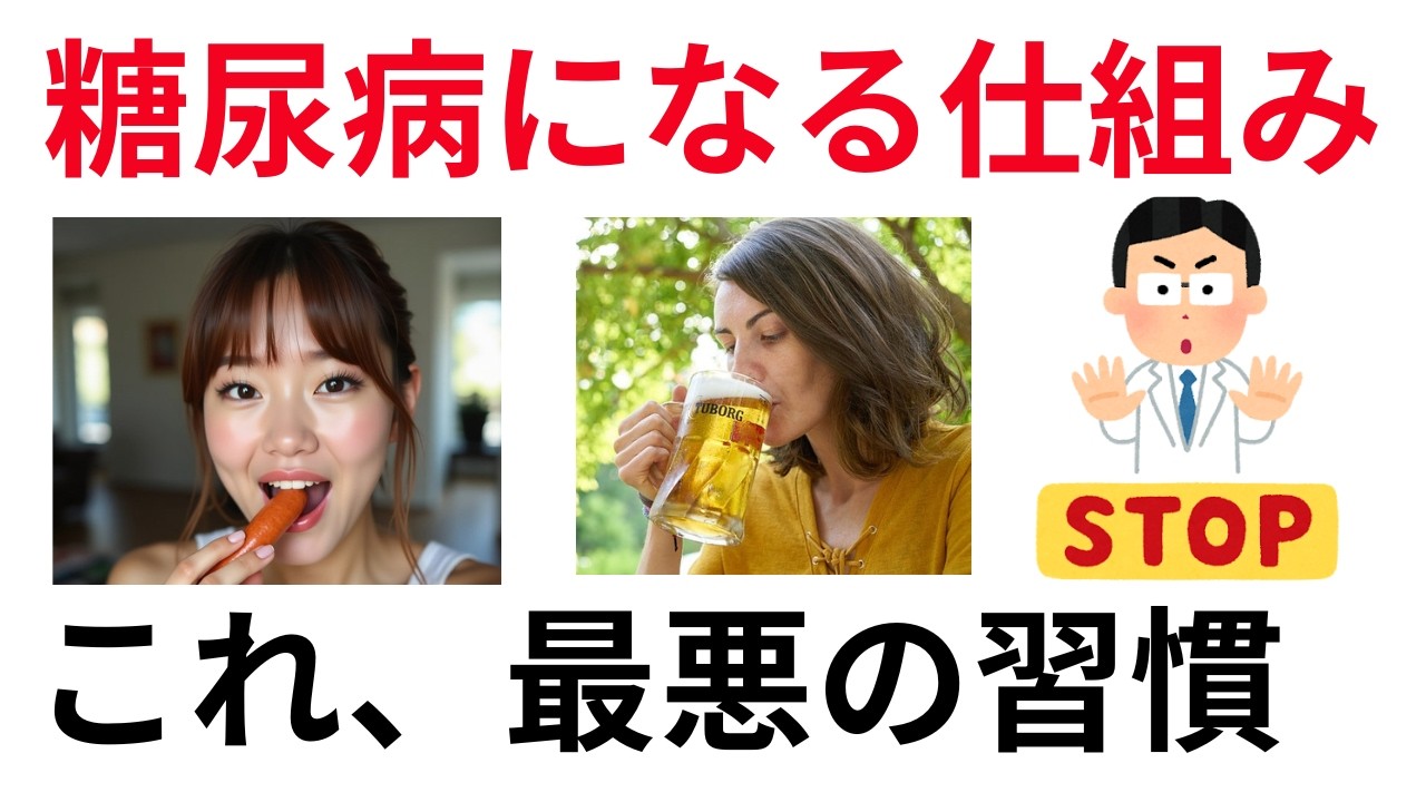 【超意外】絶対に知らないと後悔する、糖尿病になる人が共通して行っている行動。日本人が糖尿病になる仕組みとは？血糖値を急上昇させる「第三の脂肪」とは。意外な筋肉と糖尿病との関係。
