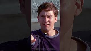 Peter Parker Crashes Into A Wall In Spider-Man (2002)