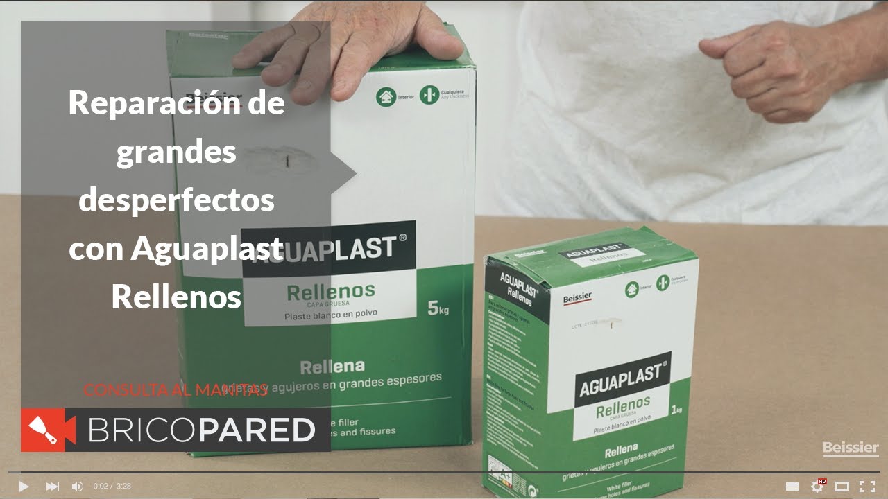 Reparación de grandes desperfectos con Aguaplast Rellenos 