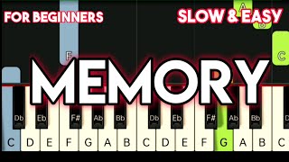 BARRY MANILOW - MEMORY | SLOW &amp; EASY PIANO TUTORIAL