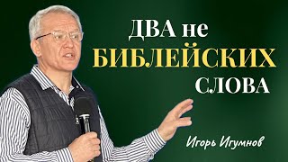 ДВА НЕ БИБЛЕЙСКИХ СЛОВА / ИГОРЬ ИГУМНОВ