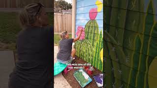 Transforming This Boring Wall with a Pool Mural! 🏊‍♀️🎨