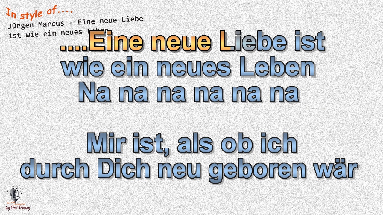 Eine Neue Liebe Ist Wie Ein Neues Leben Chords www.youtube.com