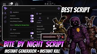 Bite By Night Script - No Key, Instant Generator, Instant Kill, Auto Fusebox, God Mode, Auto Escape