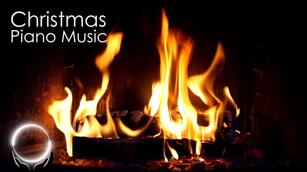 christmas music fireplace 4k
