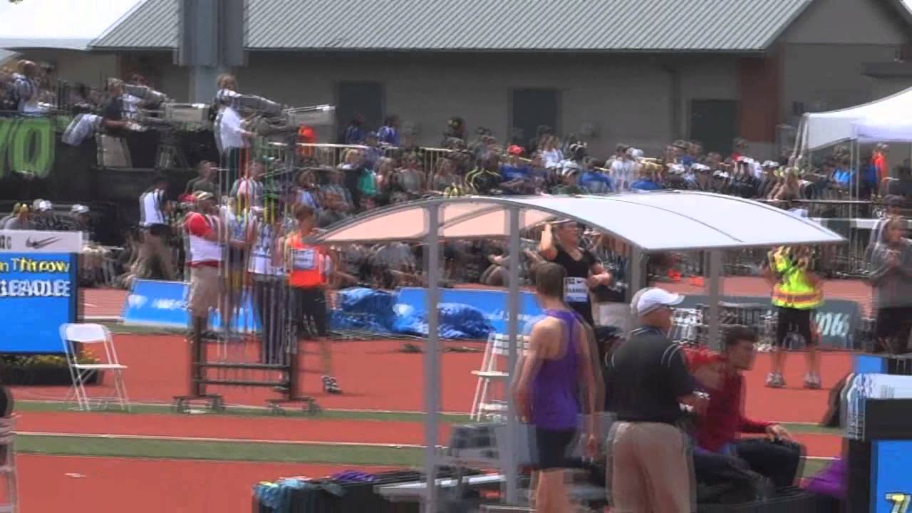 Liz Gleadle's 59.09 meter toss at the 2015 PreClassic
