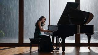 Serene Nighttime Piano Playlist 🌙 Rainfall &amp; Piano Tunes to Calm Anxiety and Help You Sleep