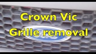 Crown Vic grille removal, paint, and reinstall