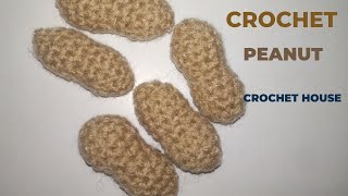 How to Crochet Amigurumi Peanut with Subtitle/Amigurumi Peanut/Crochet Peanut/Crochet House