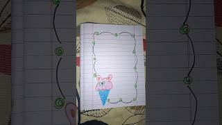Ice cream border design for paper #drawing #borderdesign #viral #trending #margindesign #frontpage